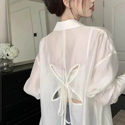 超仙白色冰丝防晒衣女夏季