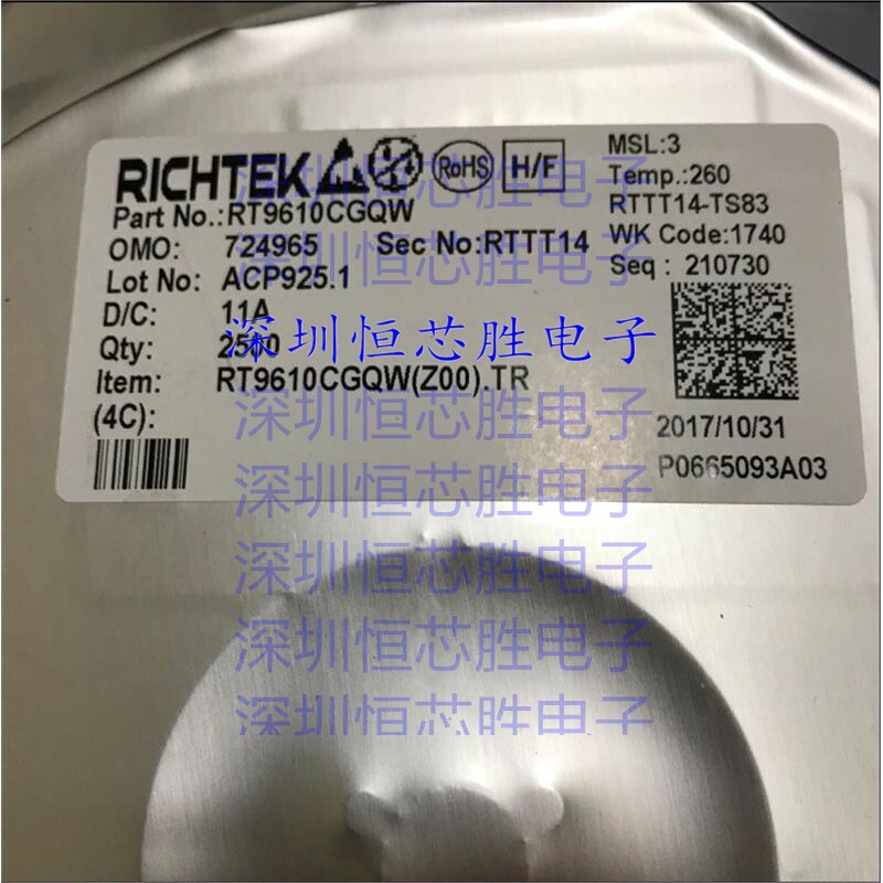 厂家直销RT9610CGQW立锜原装正品芯片