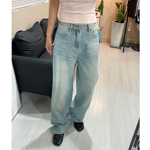宅女同款2494M宽松直筒牛仔裤