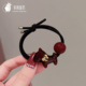 高级感新年红色小马发绳双层发圈女轻奢小众设计感高弹力皮筋头绳