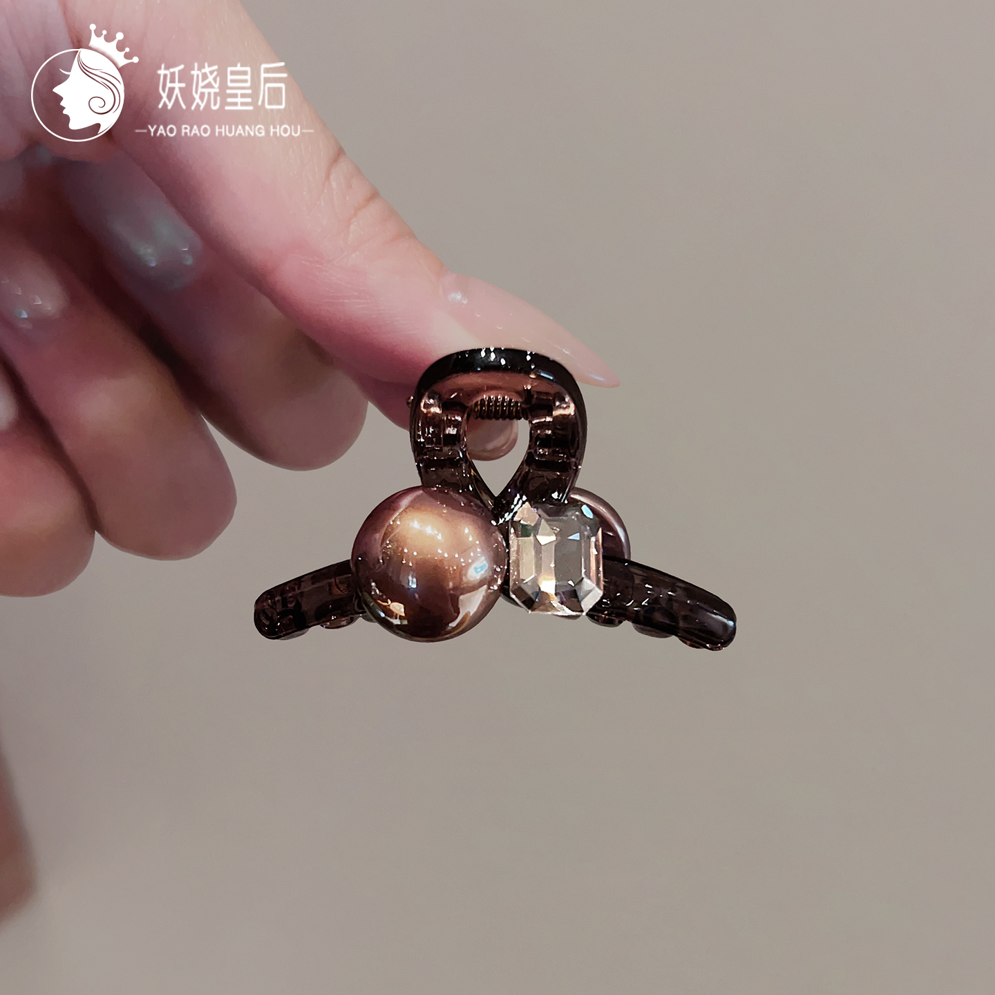 珍珠侧边发夹质感女后脑勺夹头饰