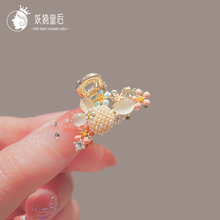 可爱精致小兔子发夹水钻刘海夹头发夹子头饰小号韩版顶夹发卡女