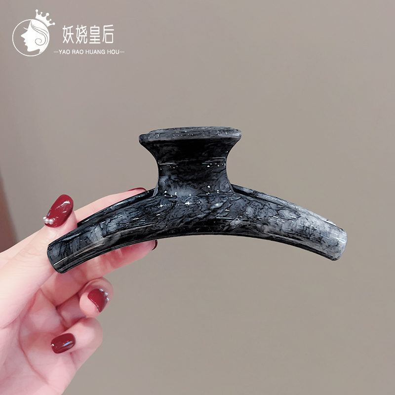 2025新款法式高级感醋酸水墨抓夹女后脑勺盘发鲨鱼夹子发卡发饰