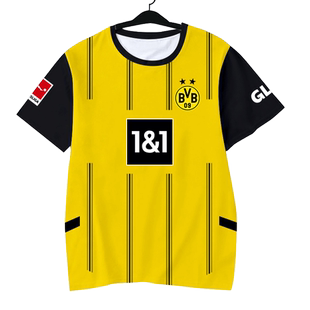 多特蒙德队24-25赛季大黄蜂足球衣服冰丝感速干短袖T恤衫男女半袖