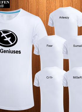 EG战队服短袖T恤Evil Geniuses比赛服男女DOTA2游戏半截袖上衣服