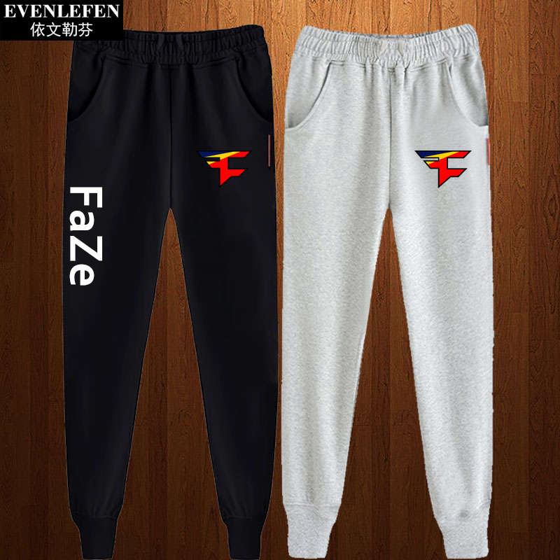 CSGO游戏FaZe战队小脚休闲裤队服男士运动束脚裤子收脚缩口哈伦裤