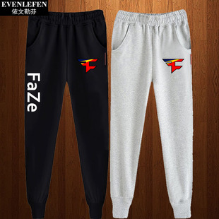 子收脚缩口哈伦裤 运动束脚裤 队服男士 CSGO游戏FaZe战队小脚休闲裤