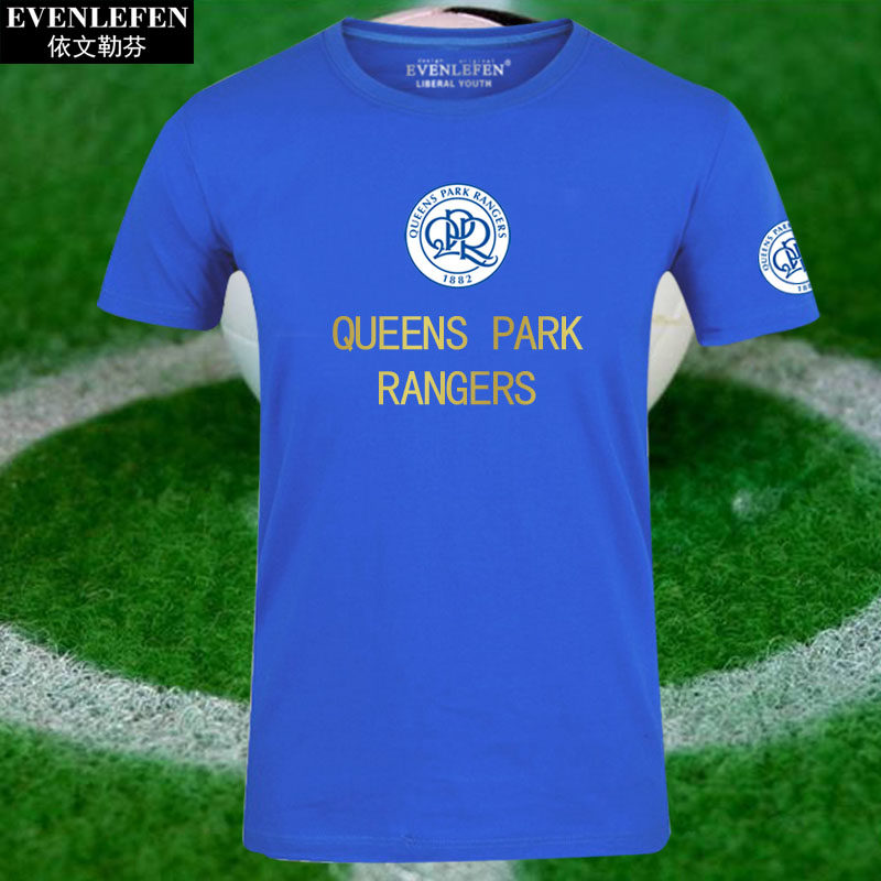 女王公园巡游者队短袖t恤衫男女运动足球衣服球迷服休闲队服半袖