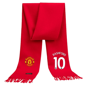 23-24曼联队服拉什福德B费足球迷围巾男女加油助威保暖披肩可定制