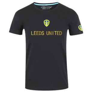 利兹联队短袖T恤衫男女运动足球衣服半截袖足球迷服休闲训练体恤