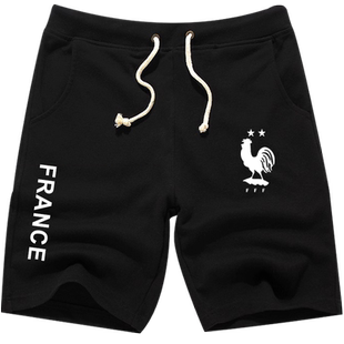 法国队短裤夺冠纪念衫五分裤子男女足球姆巴佩运动5分短裤