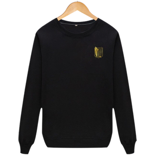 进击的巨人调查兵团自由之翼圆领卫衣薄男女学生动漫周边衣服长袖