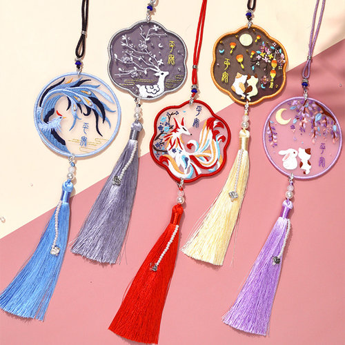 刺绣护身符情侣御守手工diy