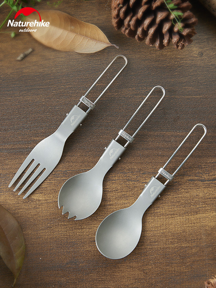 Naturehike Portable Dinnerware Travel Meal Spoon Meal Fork Picnic Portable Folding Dinnerware