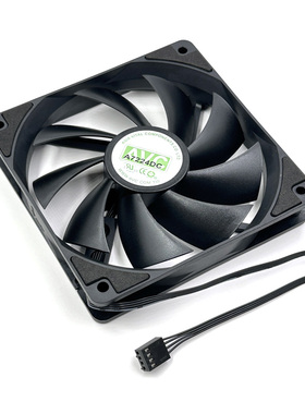 12CM电脑散热风扇 12厘米CPU散热器风扇4线温控 PWM单体静音风扇