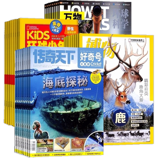 博物+好奇号+环球少年地理+万物杂志 2026年1月起订1年共48期全年订阅 6-12岁儿童科普百科书籍美国国家地理 杂志铺