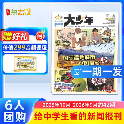 阳光少年报初中版大少年杂志