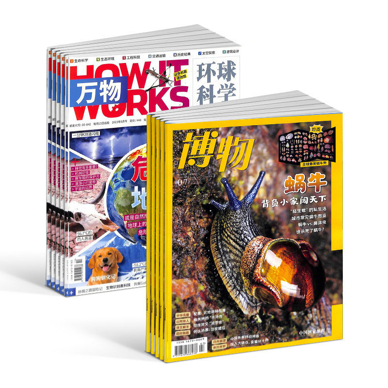 包邮 万物+博物杂志组合 杂志铺 2024年1月起订阅 全年两套共24期 青少年科学自然科普百科全书小学初中生课外阅读科学杂志属于什么档次？
