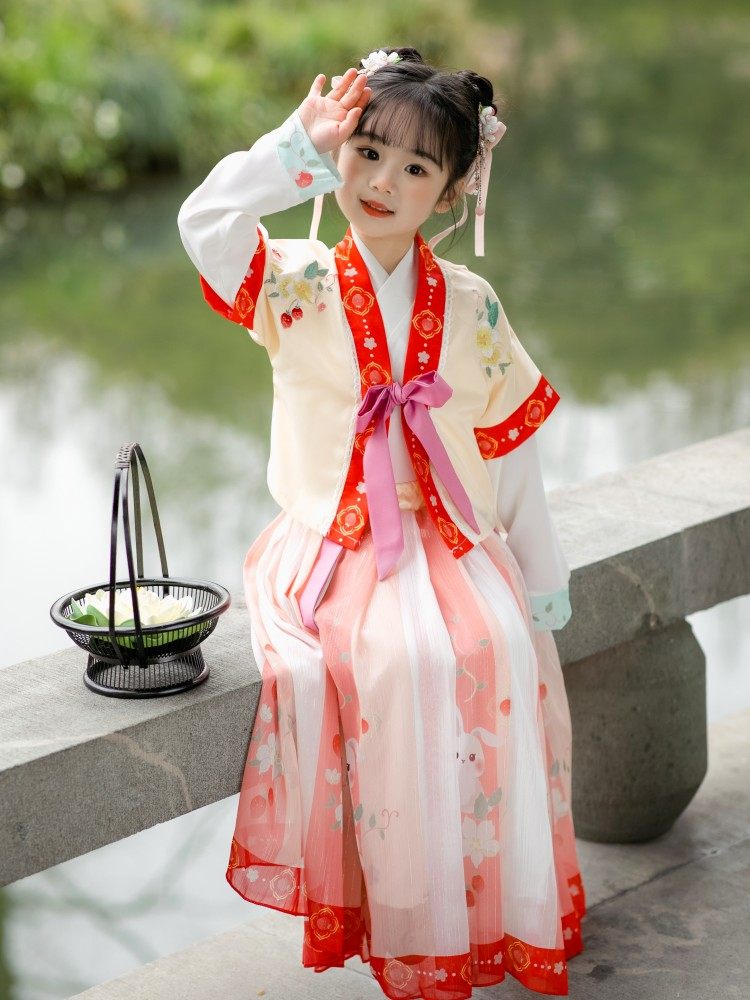 女童汉服超仙儿童古装中国风唐装古风公主女孩襦裙儒表演出服儒裙