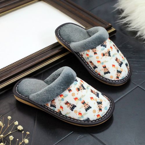 哪吒敖丙亲子儿童棉拖鞋秋冬毛毛绒女冬季居家室内防滑防水男家用