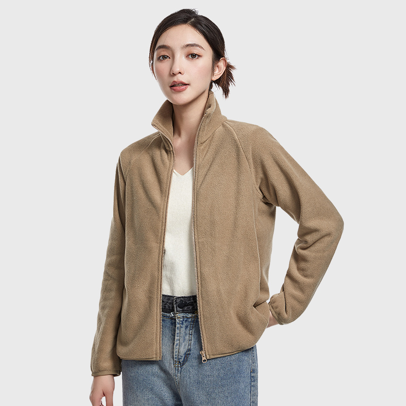 摇粒绒外套女上衣双面绒