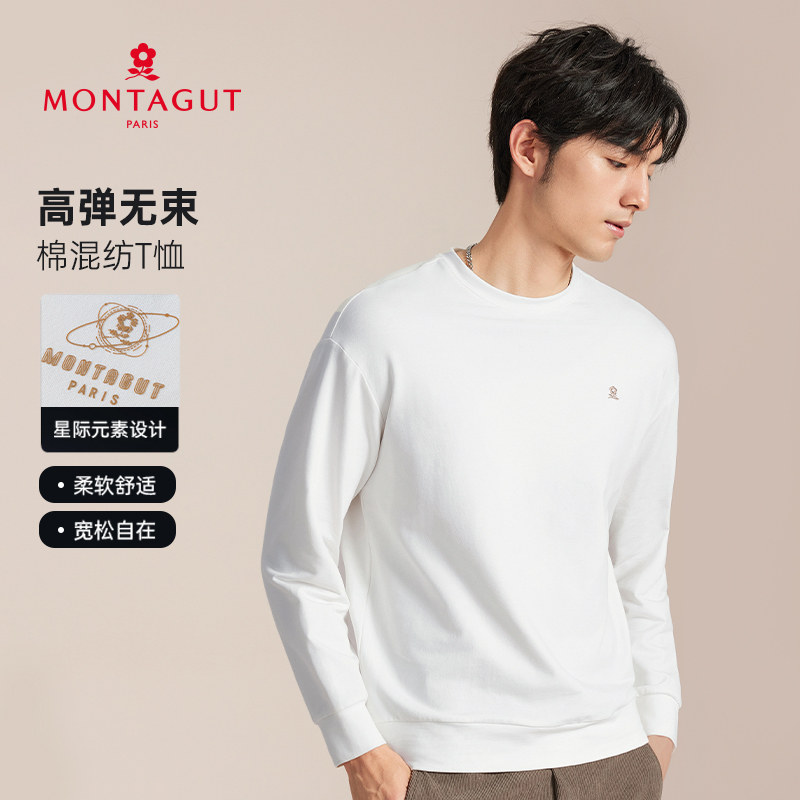 梦特娇长袖休闲时尚长袖t恤