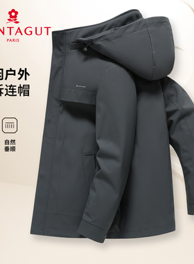 可脱卸连帽/梦特娇男装26春季新款夹克衫轻户外休闲男士防风外套Z