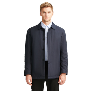 [云感羽绒/防钻绒]梦特娇冬季羽绒服男夹克翻领商务鸭绒外套保暖J