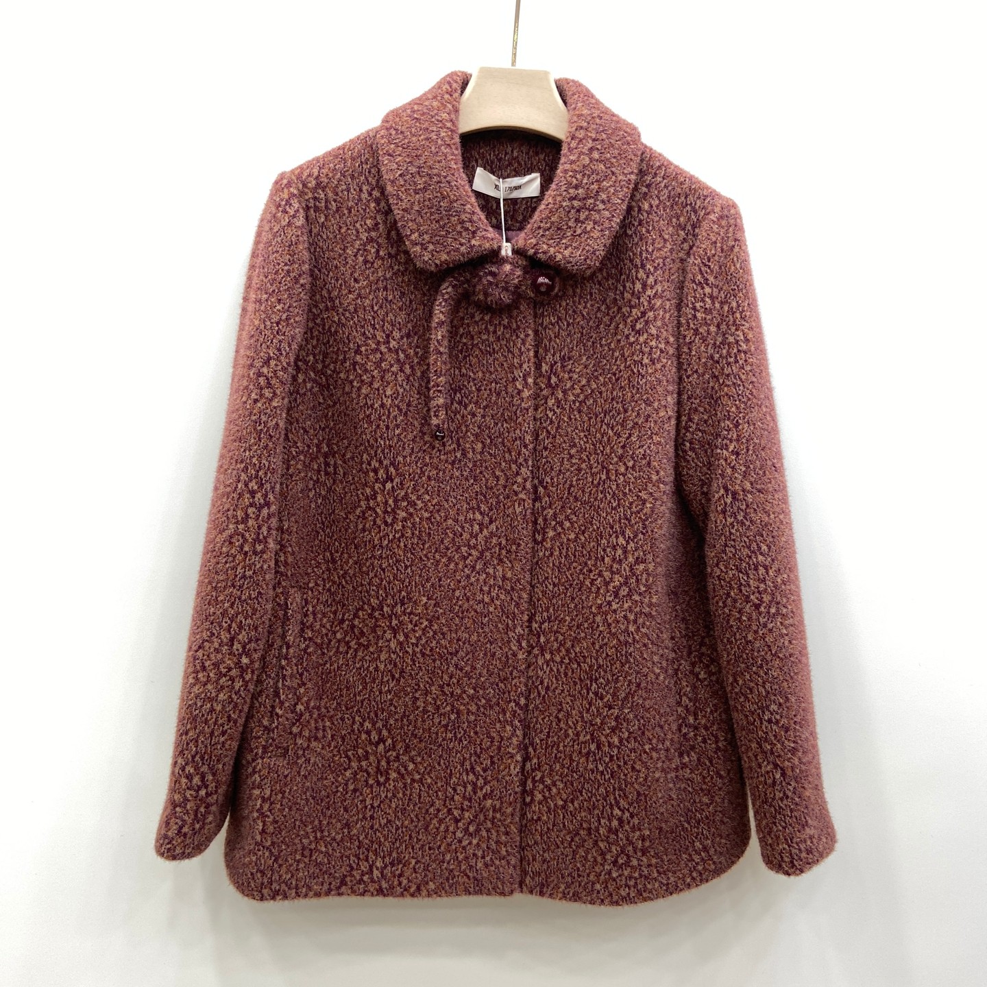 578品牌妈妈毛呢外套保暖秋冬加厚大衣女中老年翻领宽松洋气上衣