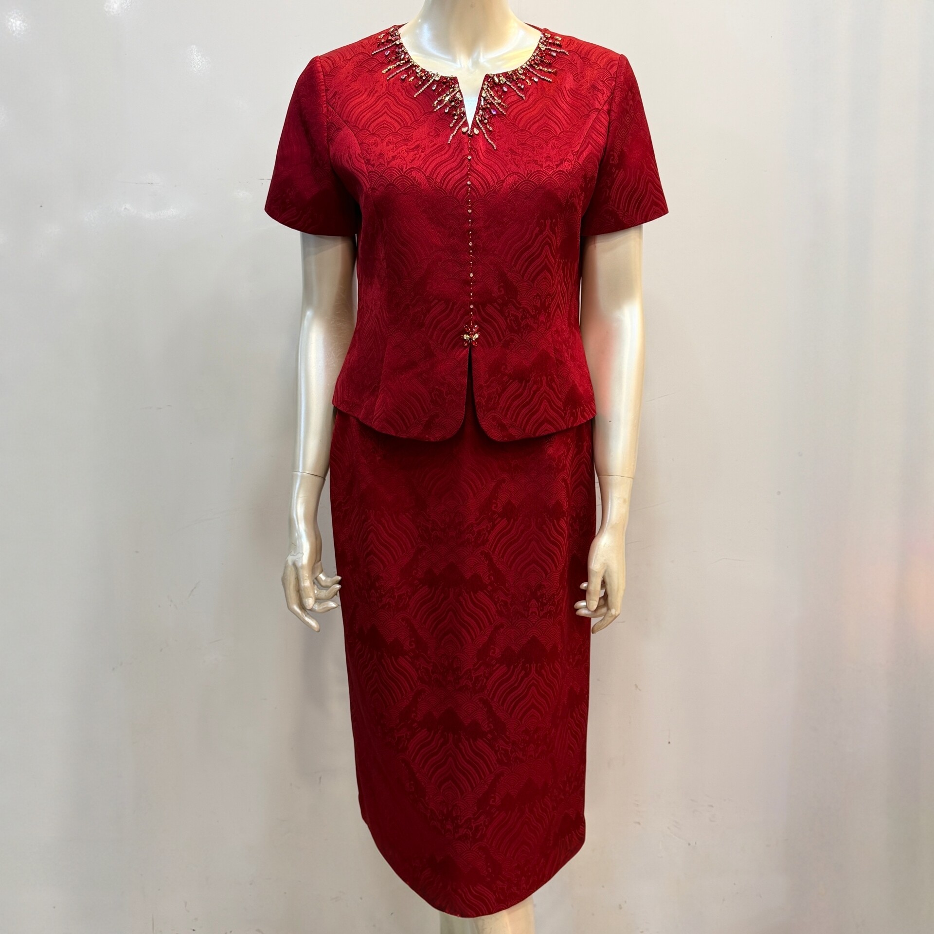 婚宴醋酸敬酒礼服妈妈两件套套装图片