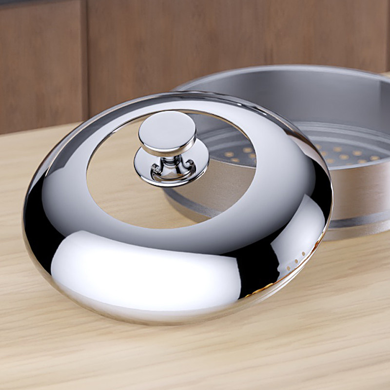 不锈钢锅盖家用炒菜锅盖子可视玻璃盖小号蒸笼蒸屉铁锅通用蒸锅盖,厨房/烹饪用具,锅盖,淘宝优惠券,粉丝福利购,淘宝优惠卷