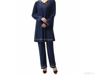 礼拜服女装回族精品回水晶棉中老年两件套妈妈装民族风服饰大码