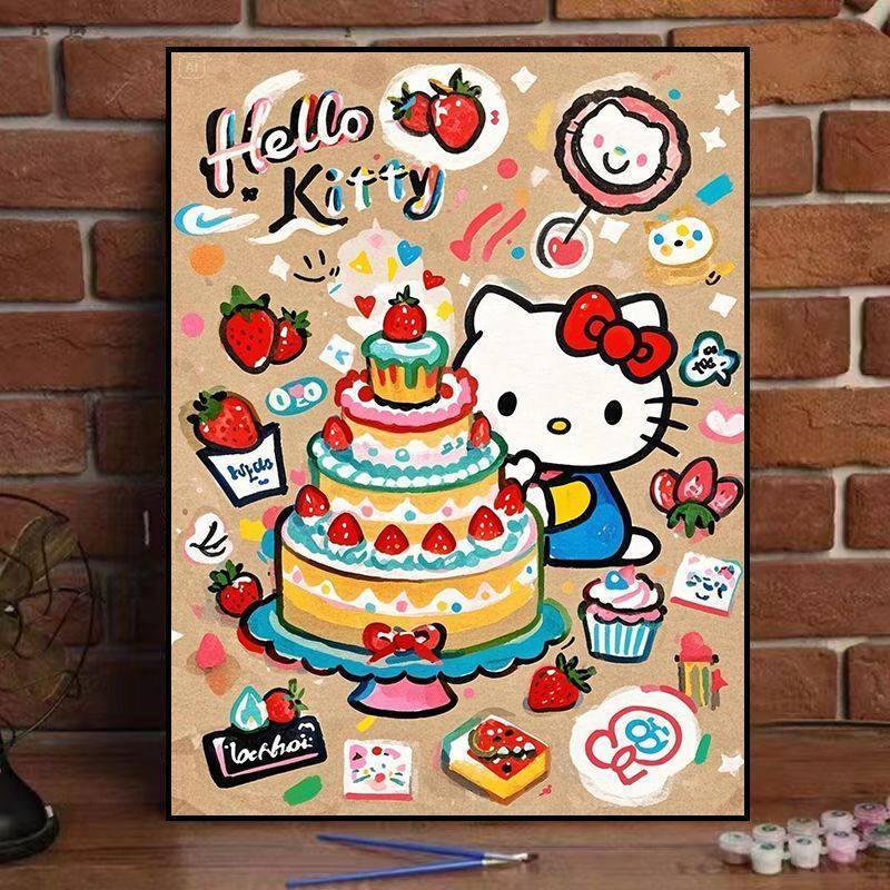 可爱kitty猫咪木质拼图70/1000片卡通动漫益智手工送儿童朋友礼物