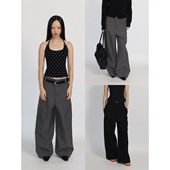 休闲西裤 高腰隐藏搭扣直筒挺括厚实质感四季 2025AW FUNKYFUN