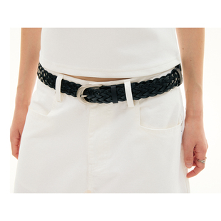 FUNKYFUN 头层牛皮手工编织皮带腰带 2025SS