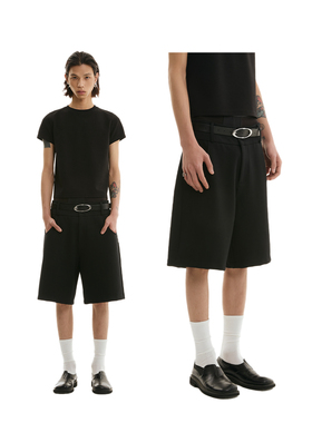 FUNKYFUN黑灰色基础款夏日休闲百搭运动中裤五分裤宽松卫裤短裤潮