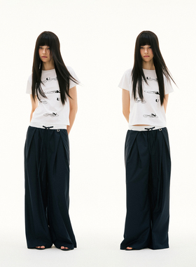 FUNKYFUN 2025SS 花体字品牌logo植绒印花正肩圆领短袖tee