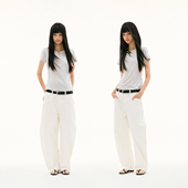 FUNKYFUN tee 型正肩短袖 2025SS 黑灰基础百搭宽v领收腰小版