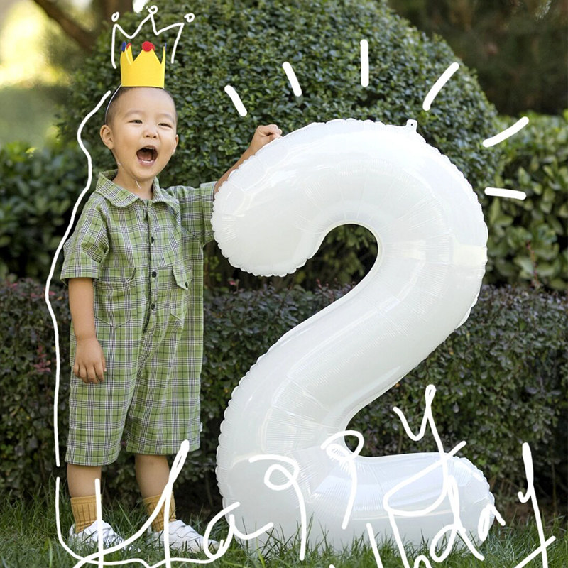 40寸白色铝膜数字宝宝生日气球周岁派对布置儿童节庆用品气球立柱,节庆用品/礼品,气球,淘宝优惠券,粉丝福利购,淘宝优惠卷