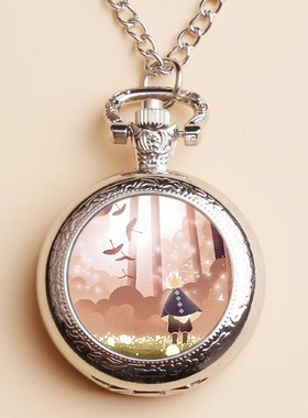 动漫SKY光遇周边白鸟龙骨卡卡平菇同款怀表项链挂表DIY个性学生表