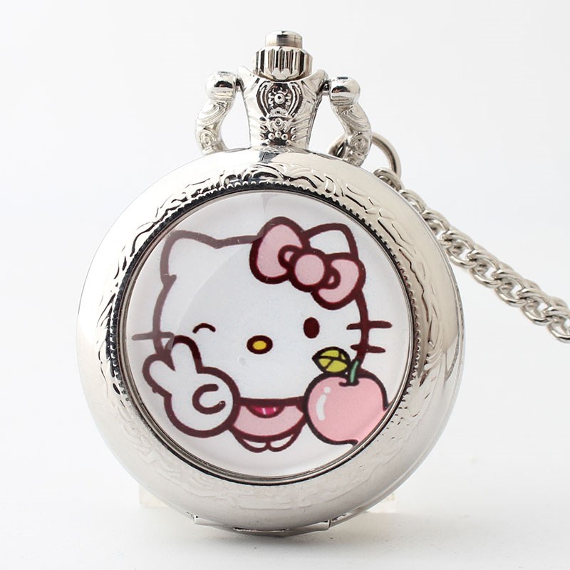 动漫HelloKitty服装怀表配饰怀表呆萌新款图案潮流怀表森女系男女图片