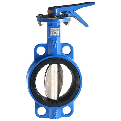 D71X-16手柄对夹蝶阀 球墨铸铁手动对夹式 碟阀dn65 80 100 150