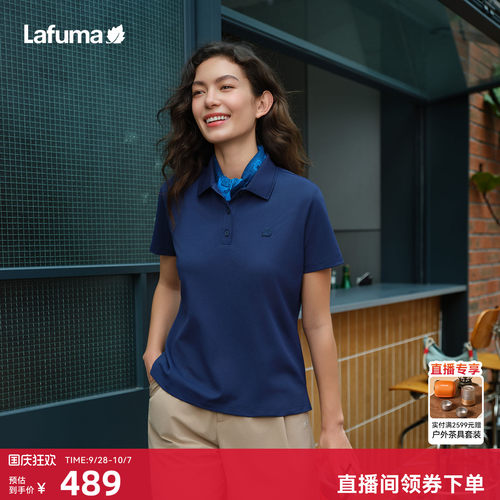 乐飞叶户速干polo衫短袖T恤女