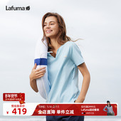 LAFUMA乐飞叶户外24新品 T恤女V领上衣 休闲纯棉短袖 夏季 气质时尚