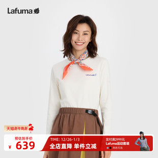 LAFUMA乐飞叶户外秋冬圆领水柔棉长袖 T恤女士运动休闲保暖打底衫