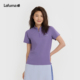 半拉链打底衫 LAFUMA乐飞叶户外运动吸湿速干短袖 T恤女防晒UPF40