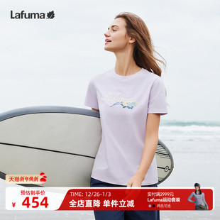 凉感印花短袖 情侣款 T恤男女休闲上衣 夏季 LAFUMA乐飞叶户外24新款