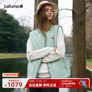 LAFUMA乐飞叶户外秋冬新款 柔软双面穿抓绒马甲女士保暖棉背心