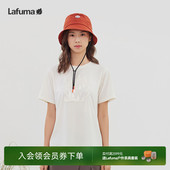 LAFUMA乐飞叶户外春夏新吸湿速干圆领短袖 T恤女士运动印花上衣