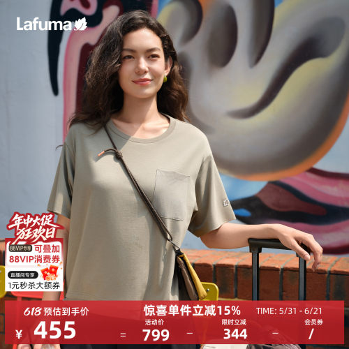 乐飞叶户外短袖T恤女百搭